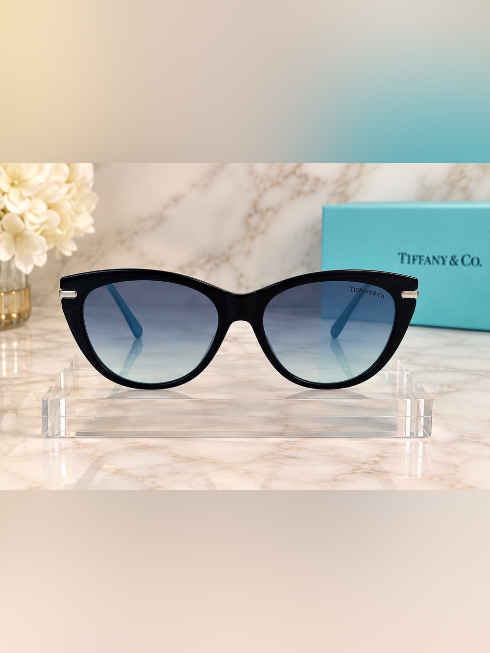 Tiffany & Co. TF4253 80559S Black Tiffany Blue Gradient Sunglasses 55mm